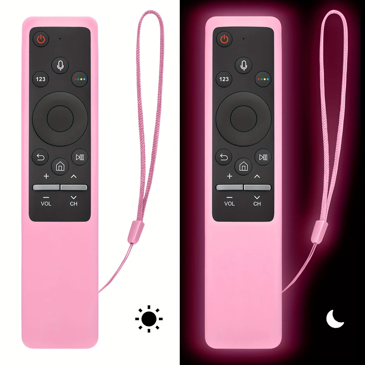 Luminous Silicone Case for Samsung TV Remote BN59 Series Remote Control Case HIP Luminous Pink