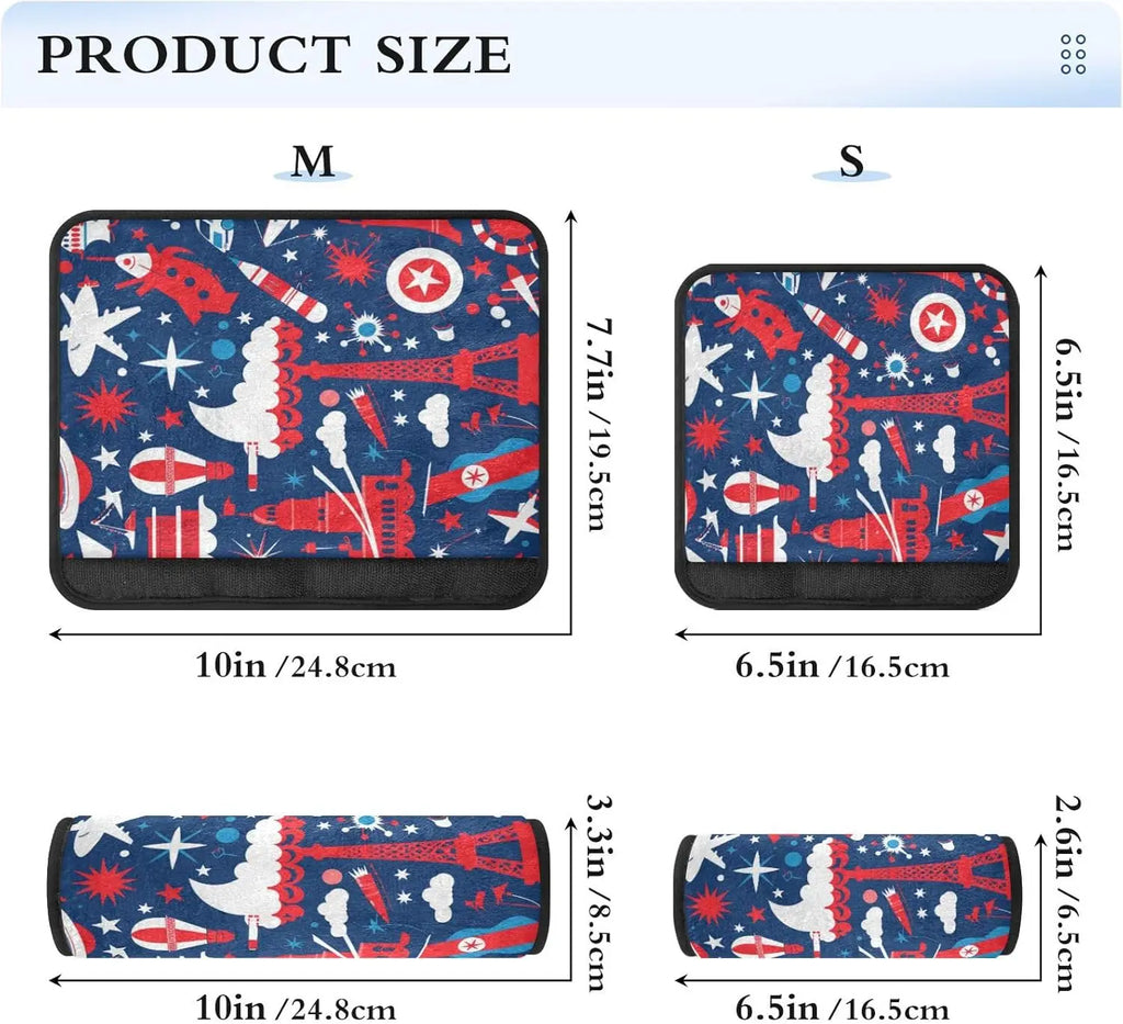 4th of July Seat Belt Cover Pads – Red & White 2-Pack Seat Belt Cover HIP