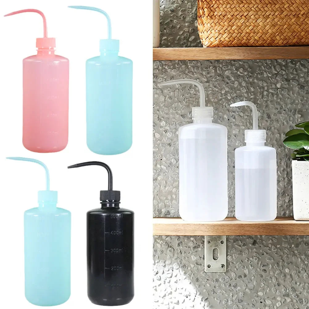 150-500ml Watering Can Succulent Watering Bottle Flower Squeeze Bottle with Scale Label Plastic Bend Mouth Safety Wash Bottle HIP