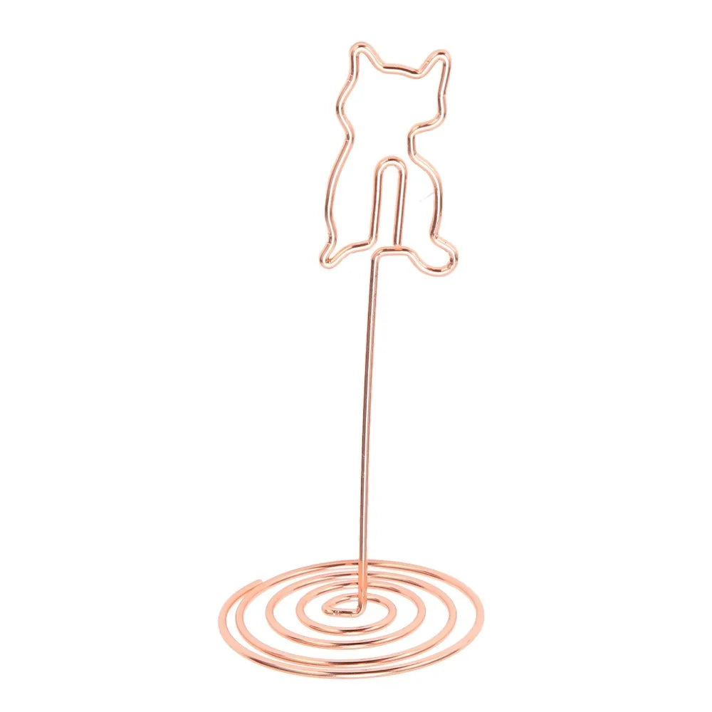 10-Pack Rose Gold Kitten Table Number Stands – Card Holders Table Number Stands HIP