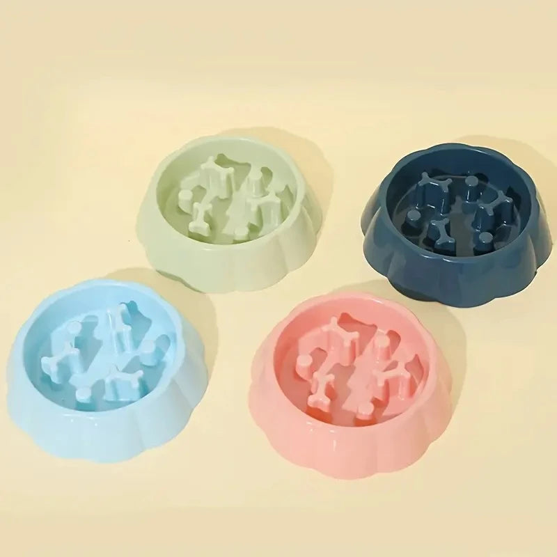Anti-Choking Slow Feeder Dog Bowls, 1Pcs Set - Non-Slip, DurablePlastic Food & Water Dishes For Small To Medium Dogs HIP