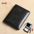 Vintage RFID Mini Wallet for Men – Slim Money Clip Card Holder RFID Slim Wallet HIP black