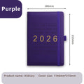A5 2026 Daily Planner Notebook – Schedule, Calendar & To-Do Daily Planner Notebook HIP Purple