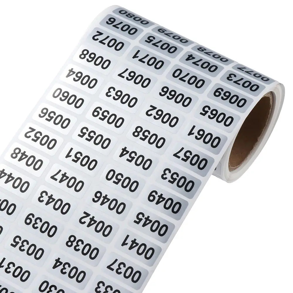 2000 Self-Adhesive Number Stickers – Black Inventory Labels Inventory Label Stickers HIP
