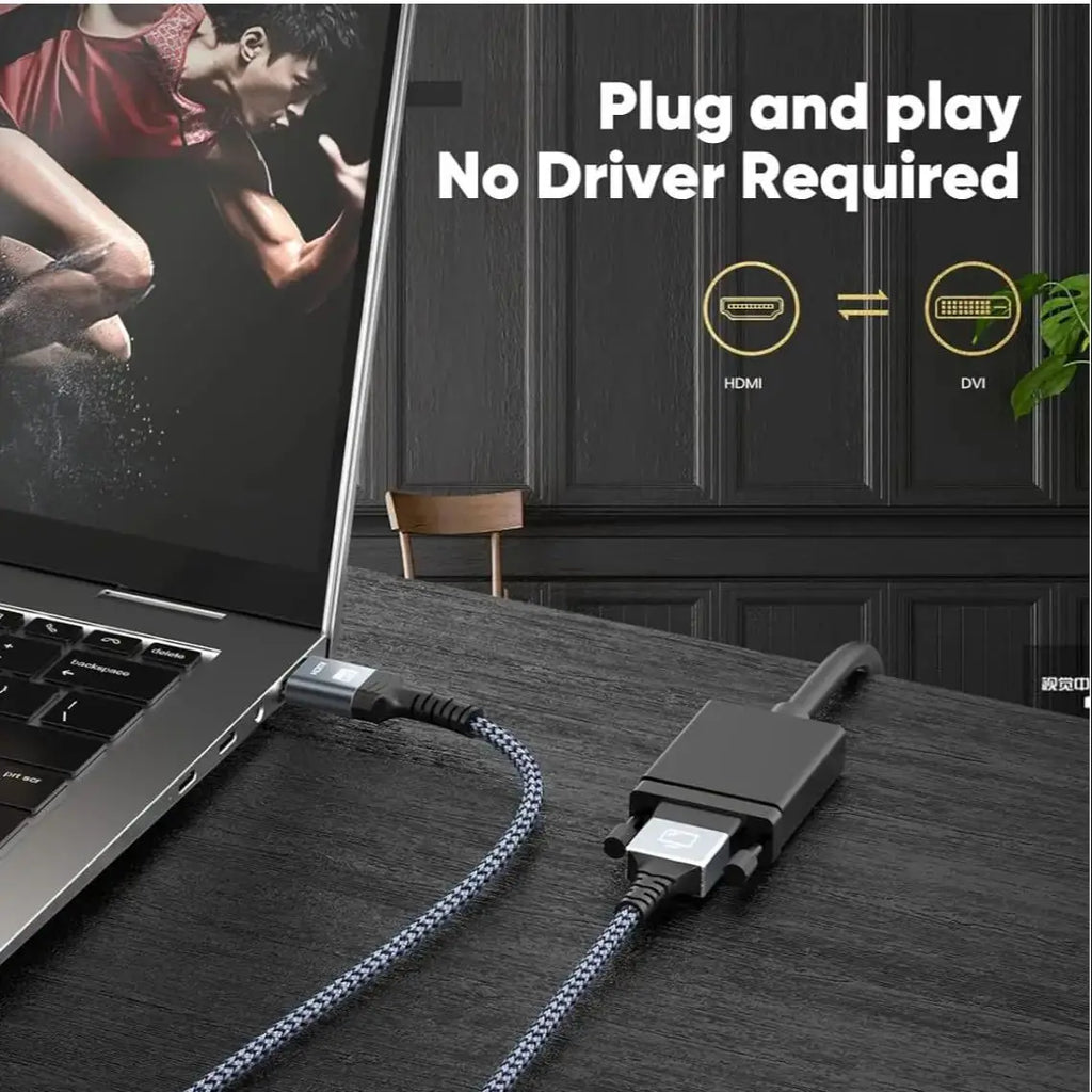 HDMI to DVI Bidirectional Adapter Cable – 1080p HD | HIP HDMI DVI Adapter Cable HIP