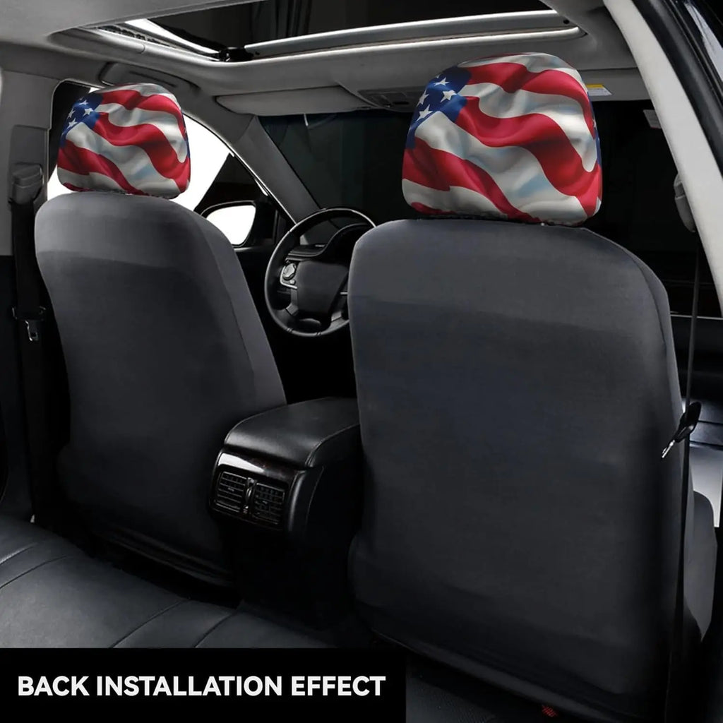 American Independence Day Car Headrest Cover – Universal Fit Car Headrest Cover HIP