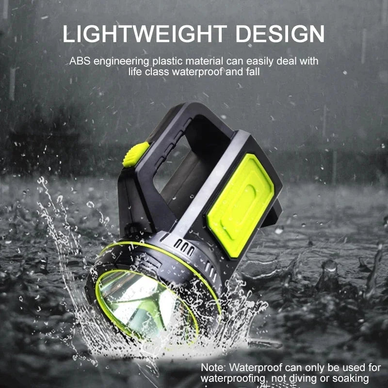 ESMARTER Rechargeable LED Searchlight – IP65, 2 Modes Rechargeable Flashlight HIP