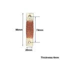 300Ah LiFePO4 Copper Busbar Connector – 74mm Pitch, 400A Battery Busbar Connector HIP Copper 4mm