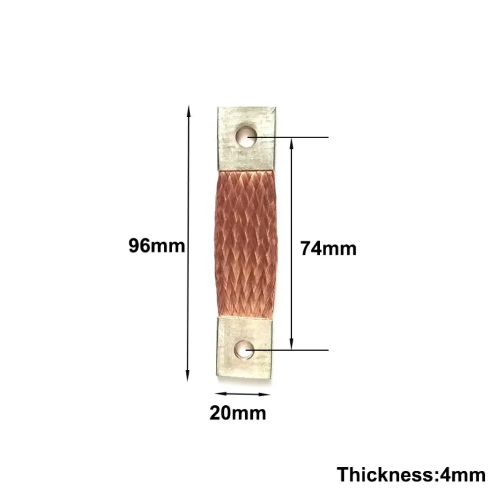 300Ah LiFePO4 Copper Busbar Connector – 74mm Pitch, 400A Battery Busbar Connector HIP Copper 4mm