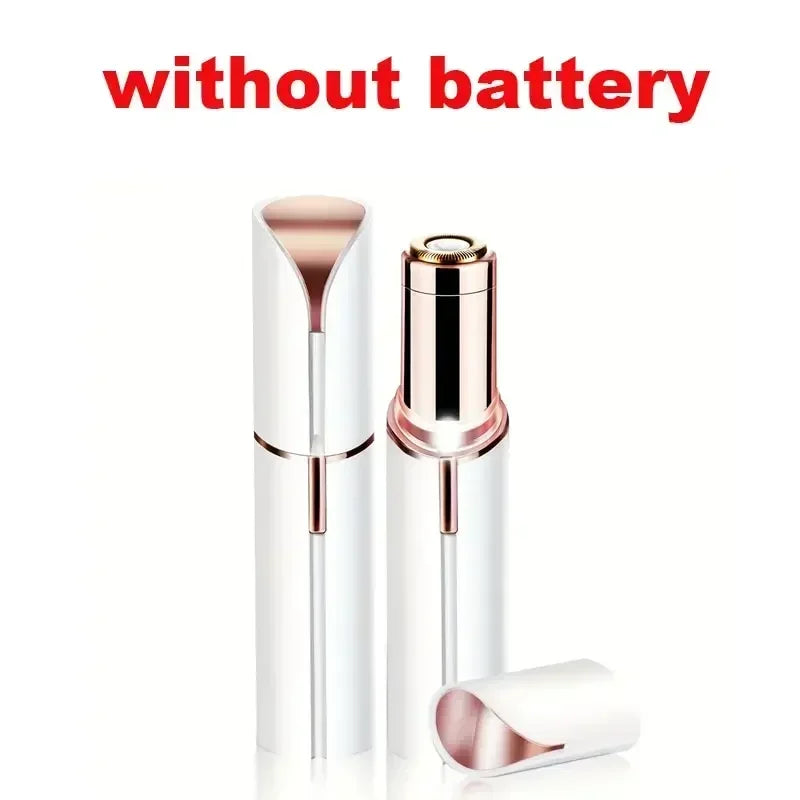 Electric Eyebrow Trimmer – Portable Lipstick Face Shaver Electric Eyebrow Trimmer HIP C558-White battery