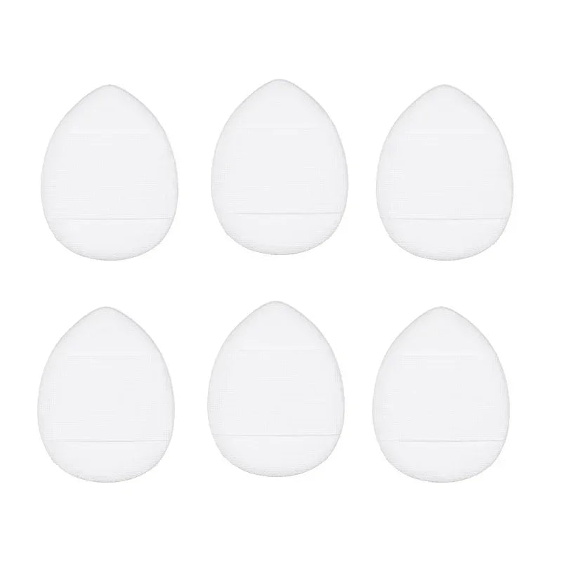 3/10pcs Mini Size Professional Cosmetic Cushion Puff Concealer Foundation Detail Puff Finger Puff Set Makeup Sponge Beauty Tool HIP White No Box 6Pcs