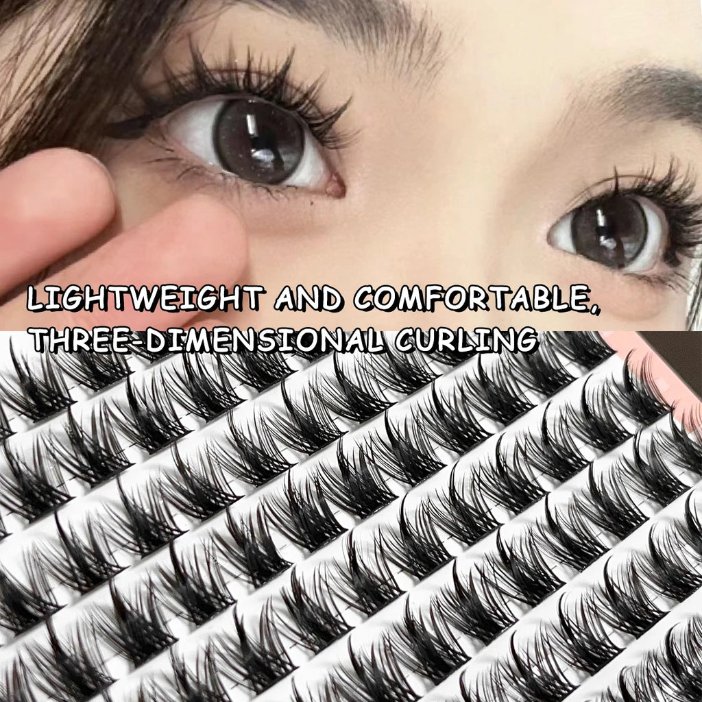 DIY Individual Cluster False Eyelashes – Natural Voluminous Look Individual Cluster Lashes HIP