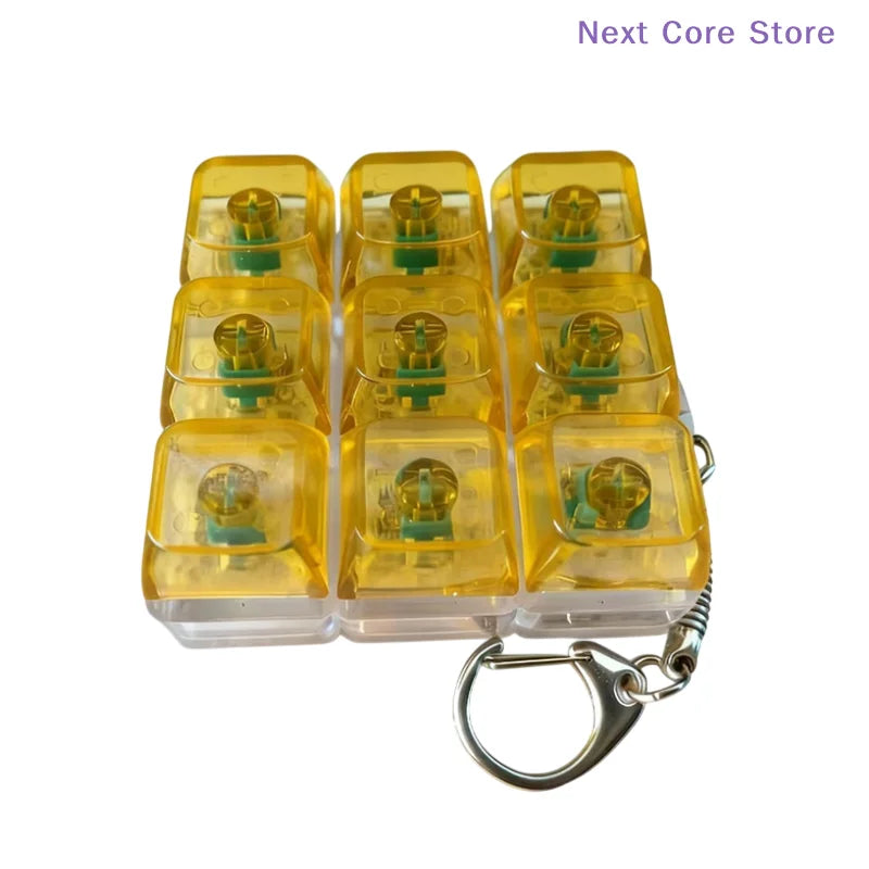 9-Key Mechanical Keyboard Switch Tester Fidget Keychain Toy Fidget Keychain Toy HIP