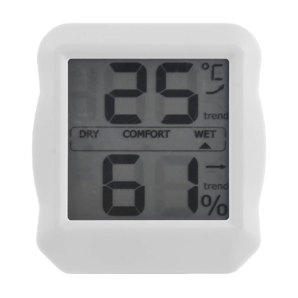 Digital Thermometer Hygrometer Mini Electric Thermometer Hygrometer Digital Display Magnetic Temperature Humidity Meter for Home HIP WHITE