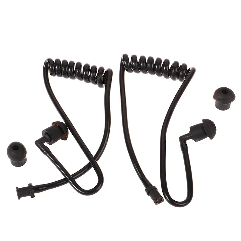 2-Pack Acoustic Air Tube Earplug Replacement for Walkie Talkie Radio Earpiece Accessory HIP one size