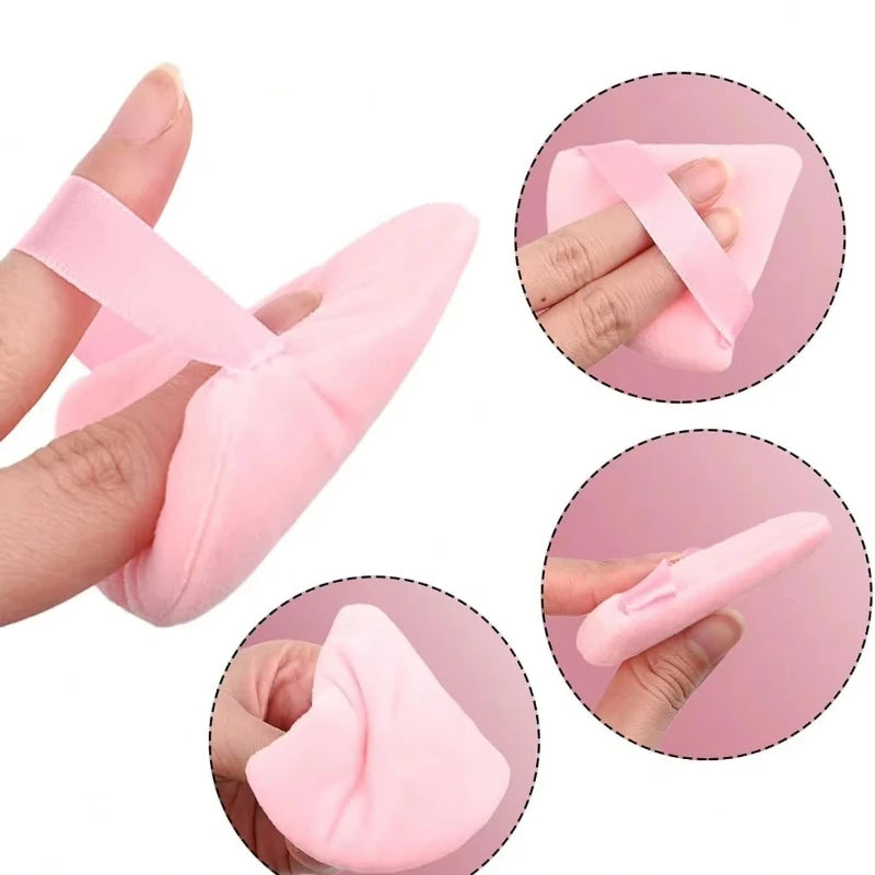 Velvet Triangle Powder Puff Set – Soft Washable Makeup Sponge Makeup Powder Puff HIP