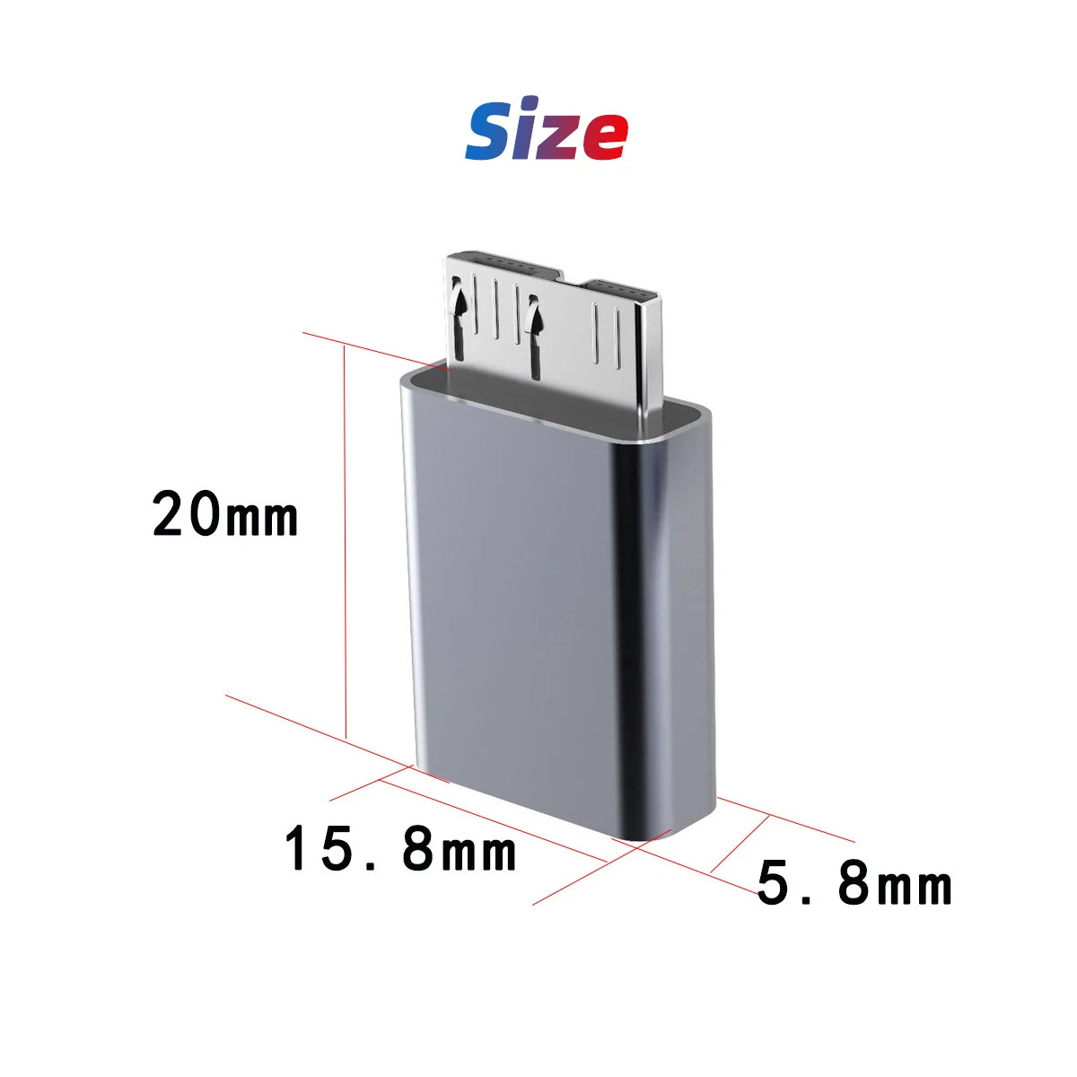 USB 3.0 Micro B to USB-C Adapter for External Hard Drives USB Adapter HIP