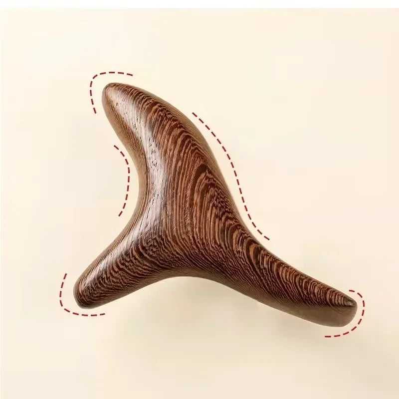 Natural Sandalwood Massage Stick – Bird Claw Acupoint Tool Wooden Massage Stick HIP C732-Brown 1pcs