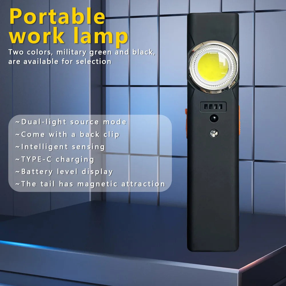 ESMARTER Magnetic Work Light – USB-C Rechargeable Flashlight Magnetic Work Light HIP
