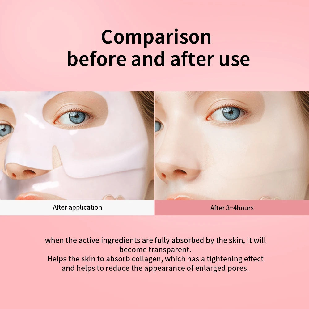 Bio-Collagen Real Deep Mask Supplement Collagen Hydrating Overnight Hydrogel Mask Elasticity Improvement Pore Minimizing Firming HIP