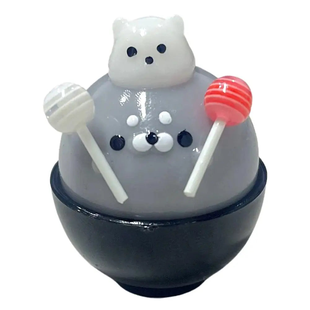 Cute Seal Squishy Toy With Lollipops Soft Silicone Stress Relief Fidget Toy Creative Desktop Ornament Healing Gift For Kids Adul HIP Gray seal