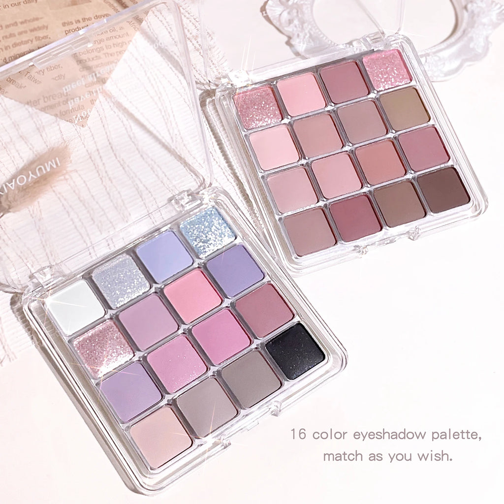 16-Color Sunset Eyeshadow Palette – Pearl, Matte & Shimmer Eyeshadow Palette HIP