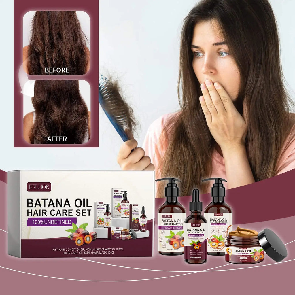 4-in-1 Hair Care Set – Shampoo, Conditioner, Mask & Oil Hair Care Kit HIP