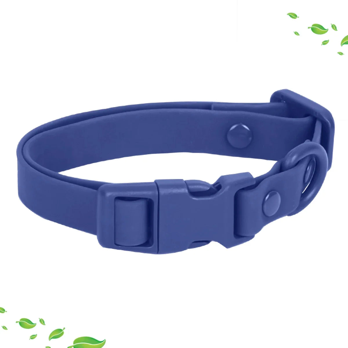Macaron PVC Dog Collar – Waterproof & Adjustable | All Sizes Dog Collar HIP C795-Dark Blue 1pcs M