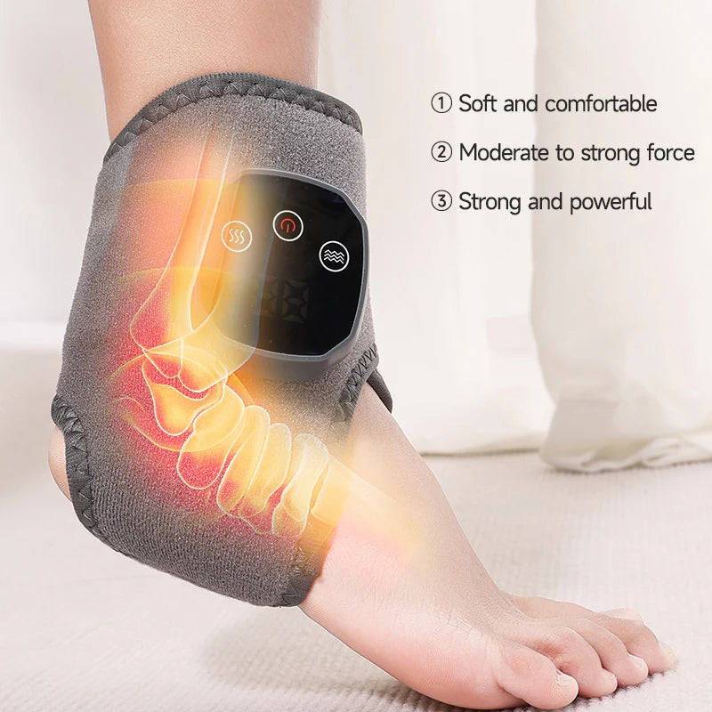 Heated Cordless Foot & Ankle Massager – Vibrating Wrap Pad Foot & Ankle Massager HIP