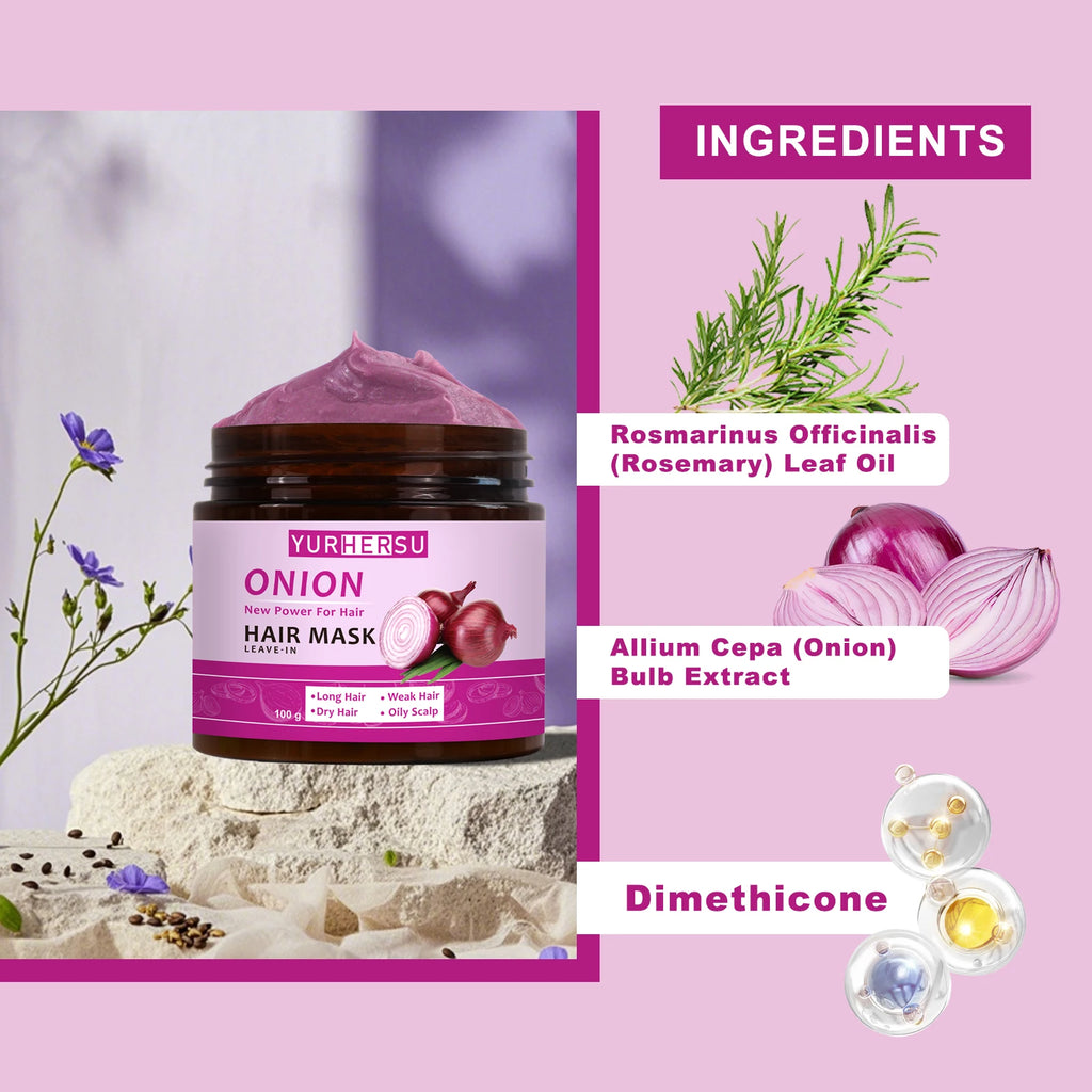 Onion Essence No-Rinse Hair Mask – Deep Nourishing | YURHERSU Leave-In Hair Mask HIP