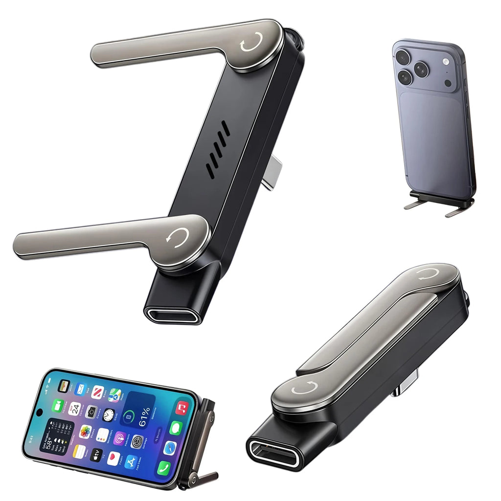 USB-C Foldable Bracket Adapter – OTG & Fast Charging USB-C Adapter Stand HIP
