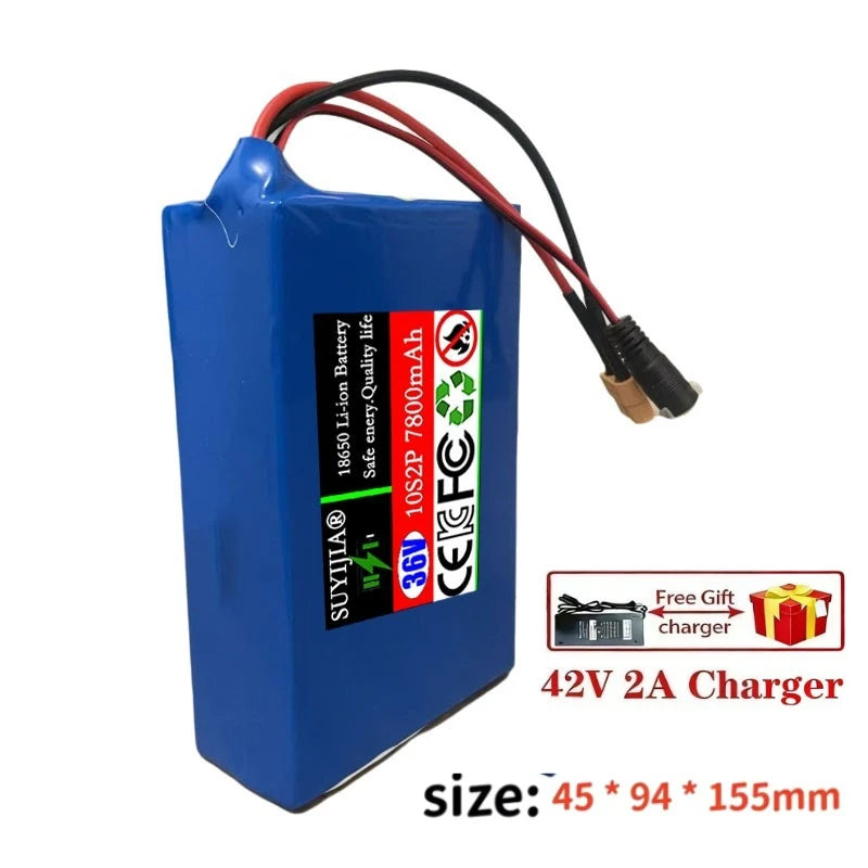 36V 7800mAh Li-Ion Battery Pack 10S2P 18650 BMS E-Scooter Li-Ion Battery Pack HIP