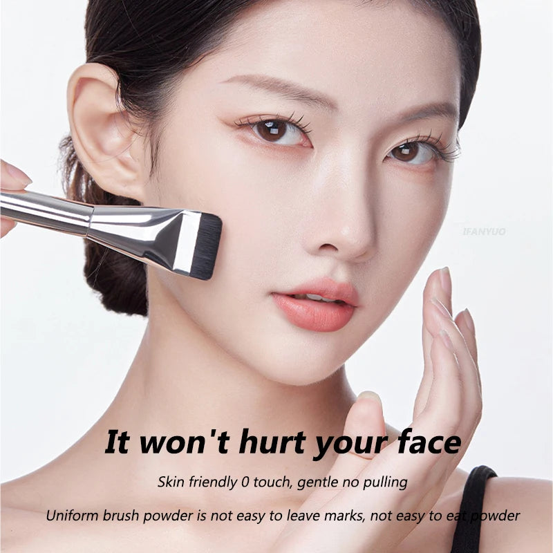 Ultra Thin Foundation Brush Lightweight and Thin Face Contour Brush Flat Contour Brush Blending Foundation Cream Makeup Brushes HIP