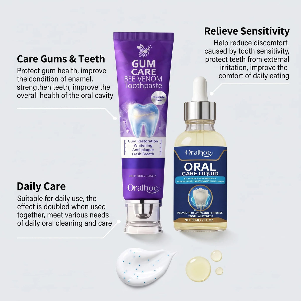 Enamel Care Toothpaste & Dental Serum Kit – Fresh Breath Dental Care Kit HIP