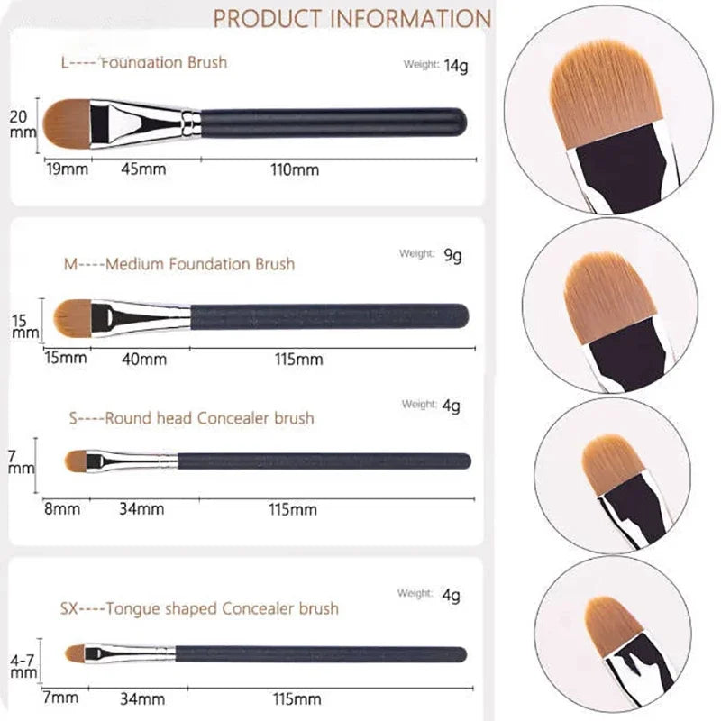 Ultra-Thin Foundation & Concealer Brush Set – RUZOFO Foundation Makeup Brush HIP