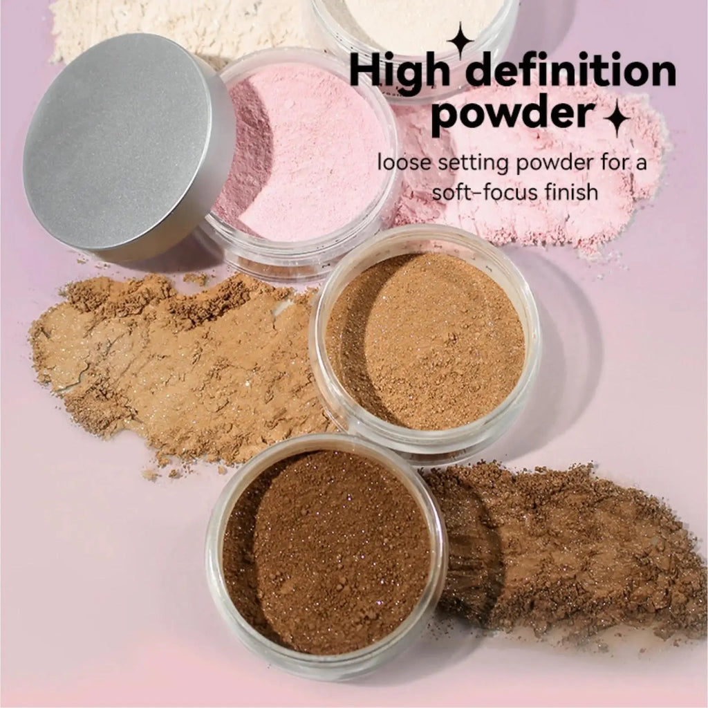MLSMILE Matte Loose Setting Powder – 4 Shades, Oil Control Loose Setting Powder HIP