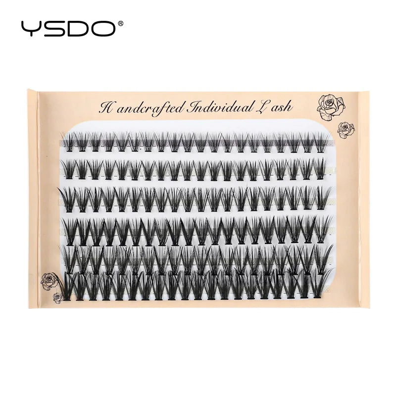 120 Bundles Eyelash Extension Volume Natural Russian Faux Cils 6 Rows False Lashes Individual 10/20/30D Cluster Eyelashes Makeup HIP 20D C 0.07mm|mix(8-13)