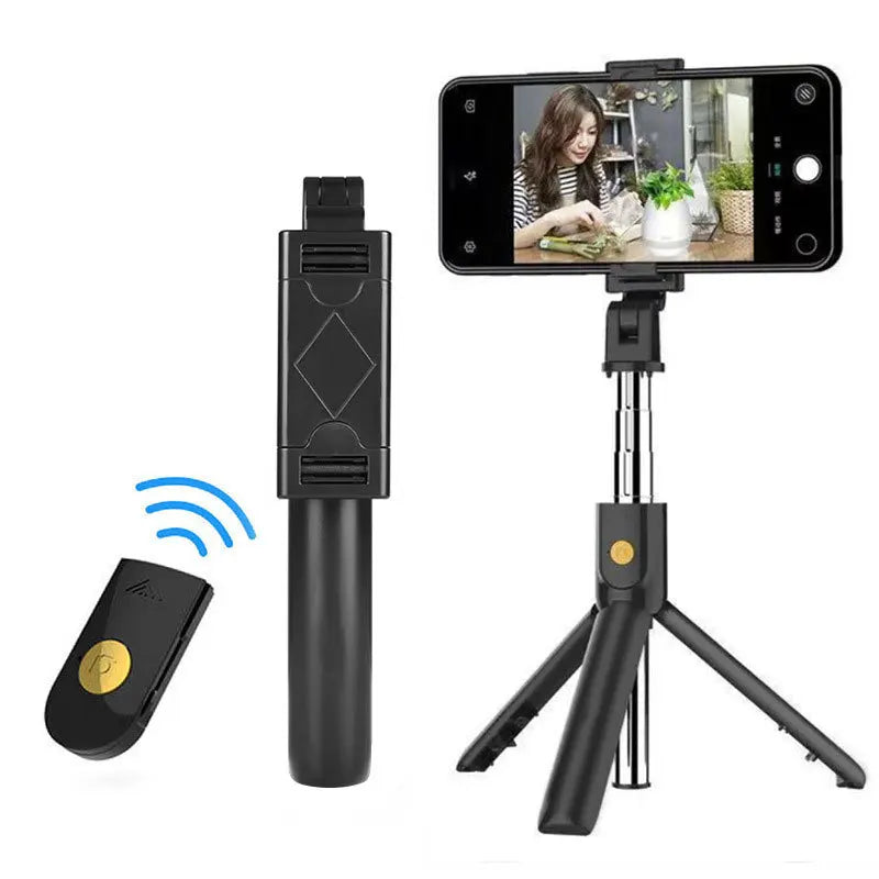Bluetooth Selfie Stick Foldable Tripod – Wireless Phone Holder Selfie Stick Tripod HIP K07
