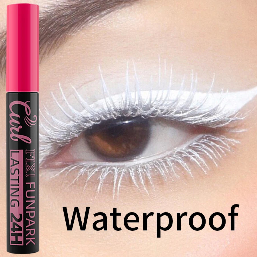 9 Color Mascara Thick Curl Waterproof Natural Eyelash Long Lasting Blue White Green Pink Black Eye Makeup Korean Cosmetics HIP