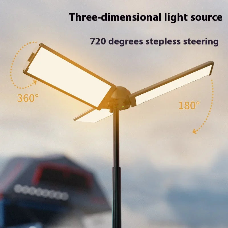 ESMARTER 3-LED Folding Camping Light – 720° Rotation Portable Camping Spotlight HIP