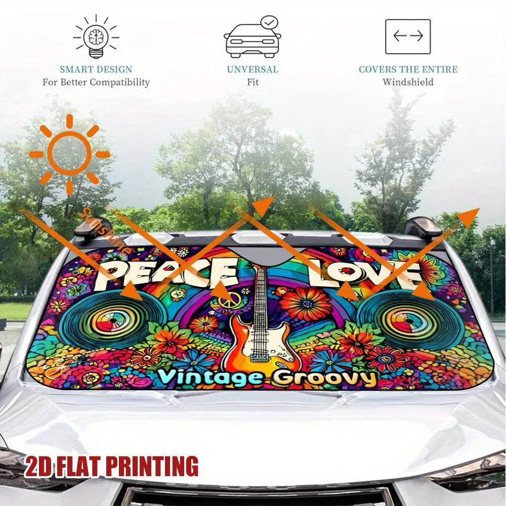 Peace & Love Thanksgiving Car Windshield Sunshade Car Windshield Sunshade HIP