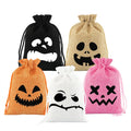 Multi Functional 5PCS Halloween Drawstring Gift Bag Linen Pumpkin Spider Bag Kids Favorite Candy Bag Holiday Party Home Decor HIP 5Pcs 10 14cm 3.94 5.51i