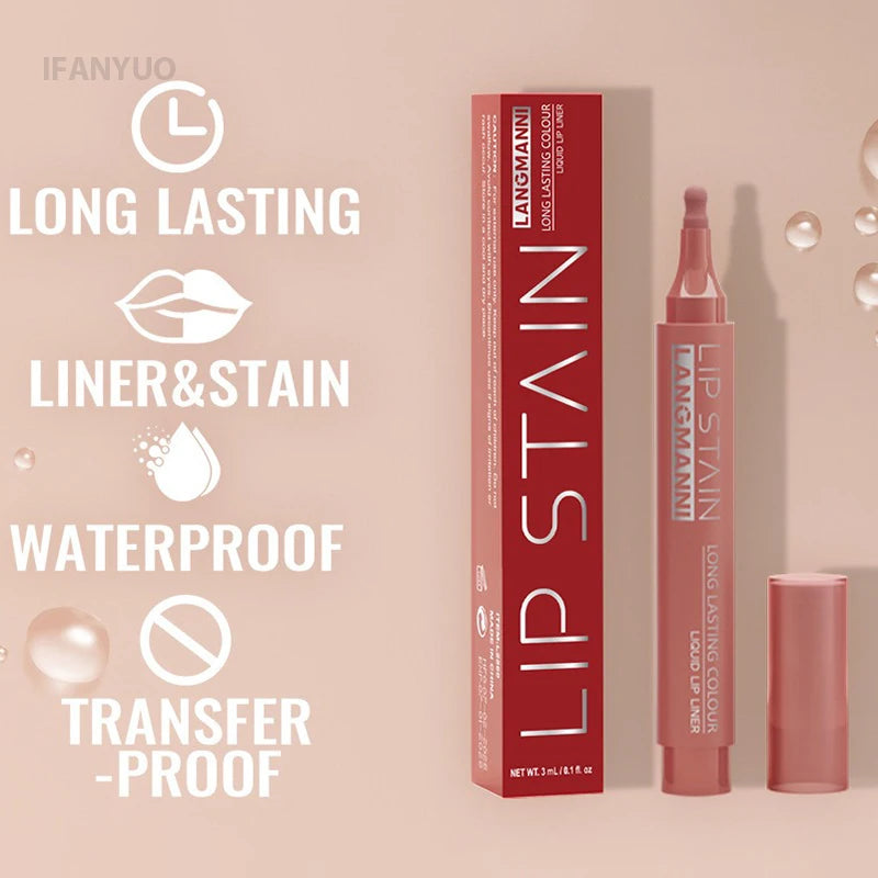 Gourd Nib Liquid Lipliner Pen Matte Waterproof Plumping Stain Quick-dry Lipstick Natural Lip Liner Marker Outline Contour Makeup HIP
