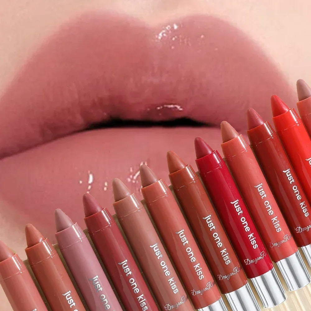 Moisturizing Lipstick Crayon Nude Hydrating Lip Stick Pencil Non-stick Lip Liner Lasting Solid Lip Honey Woman Make-up Cosmetics HIP