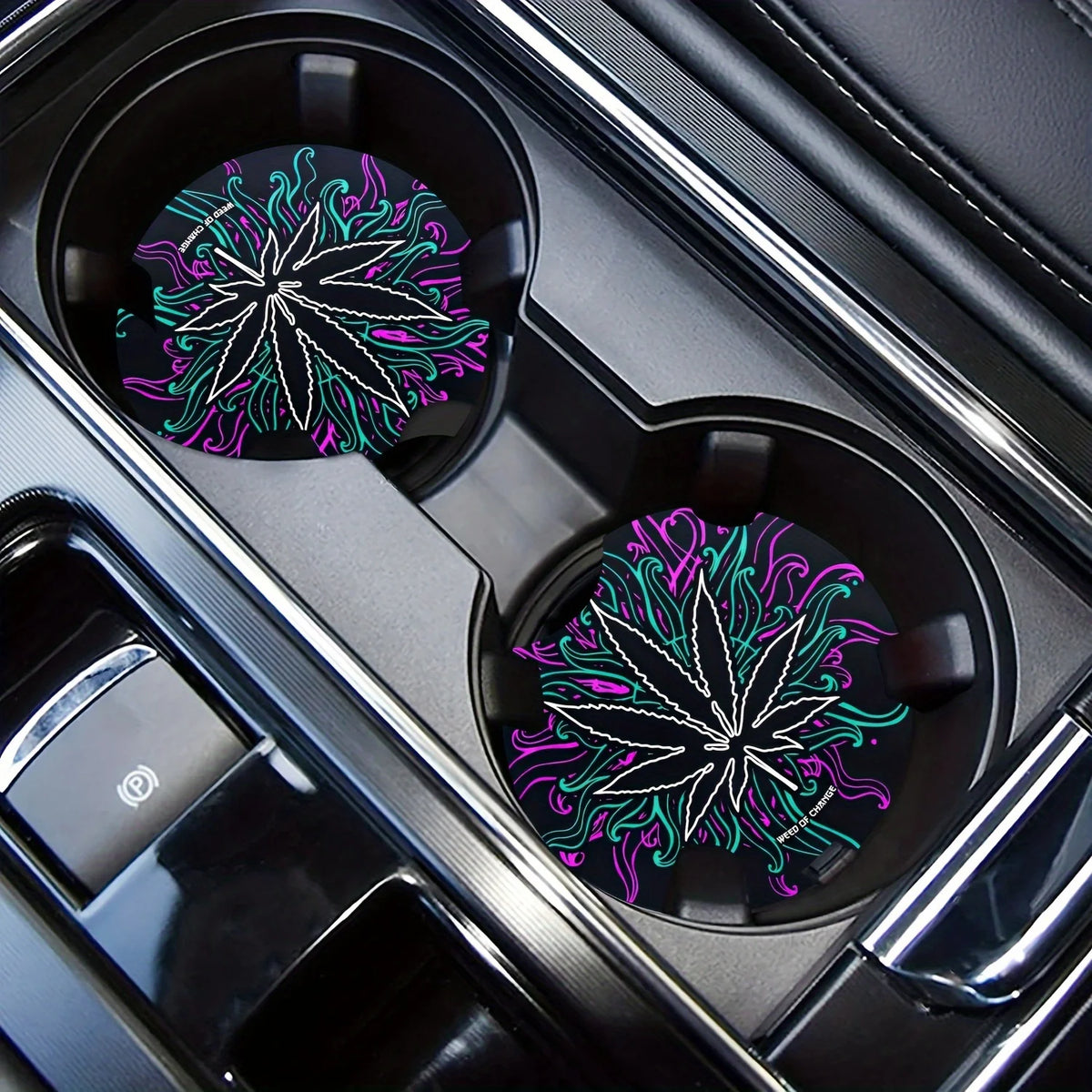 2-Pack Ceramic Car Coasters – Absorbent Cup Holder Pads Car Cup Coasters HIP