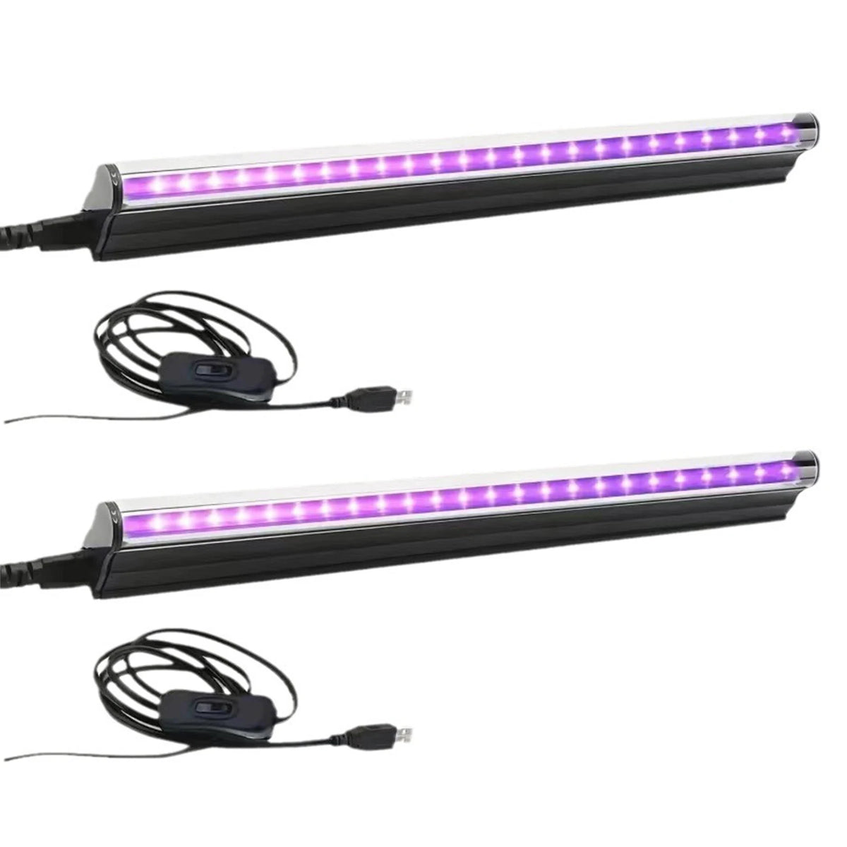 2 Packs LED UV Blacklight UV Lamp Bar Stage Blacklight Tube Portable UV Light for Fluorescence Detection LED Party Light HIP 2pc