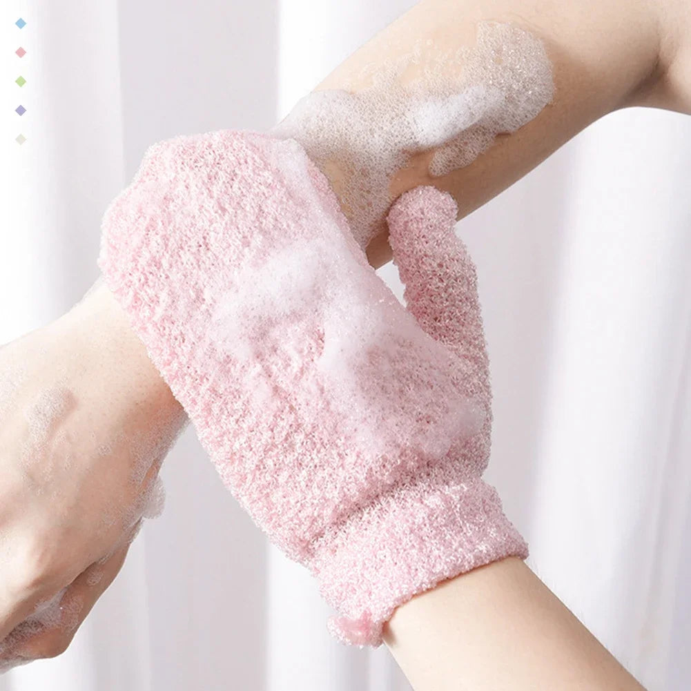 Five Finger Shower Gloves 1pc Frosted Rubbing Towel Exfoliating Bath Gloves Deep Cleaning Body Scrubbing Gloves HIP