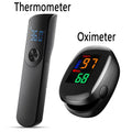 Fireurus IR Ear Thermometer & Pulse Oximeter | Digital Health Monitoring Device HIP Black Set