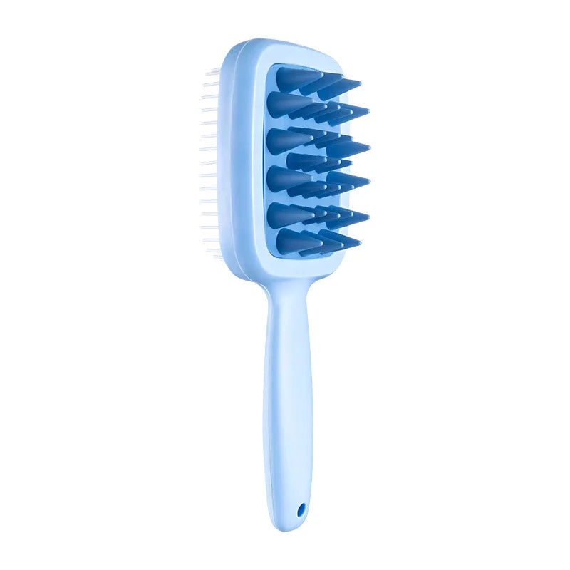 Soft Silicone Shampoo Scalp Hair Massager Hair Washing Comb Shower Brush Bath Spa Massage Brush Wholesale New HIP blue
