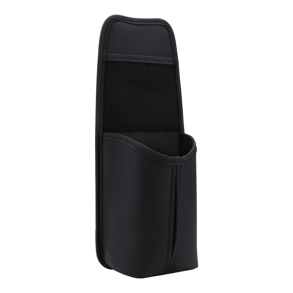 PU Leather Car Seat Side Storage Bag & Bottle Holder Car Seat Organizer HIP Black